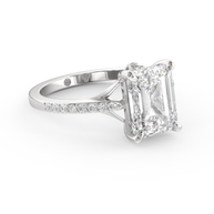 White gold - Central diamond 3.0 ct - view 3
