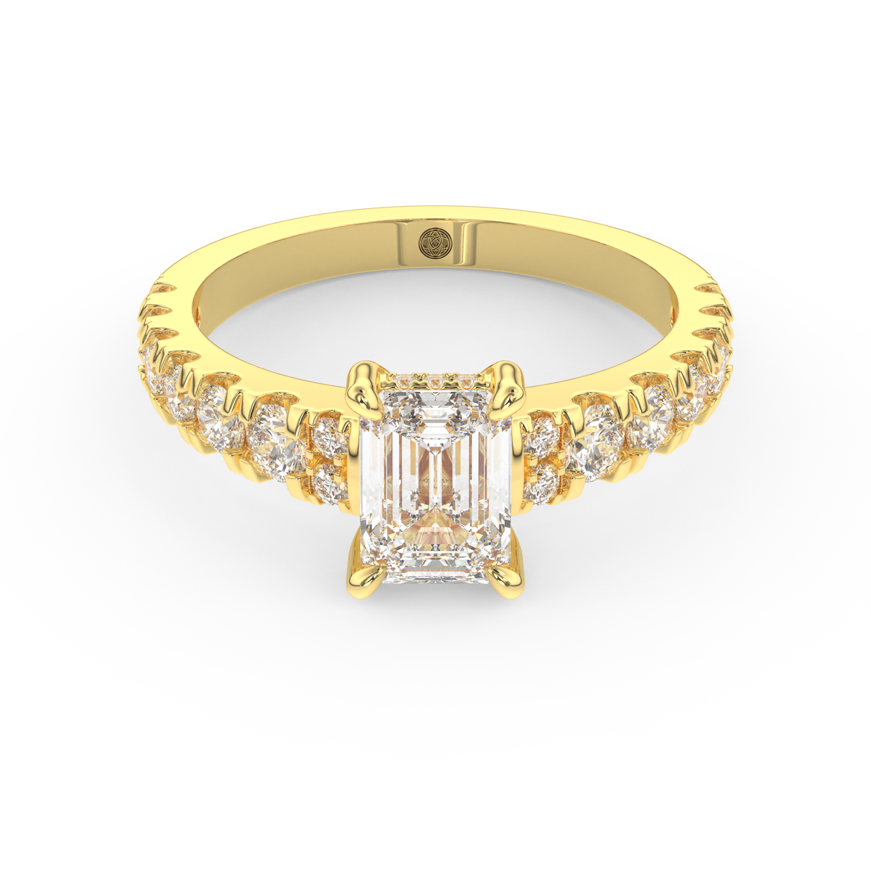 Yellow gold - Central diamond 1.0 ct - view 2