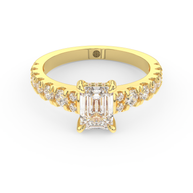 Yellow gold - Central diamond 1.0 ct - view 2