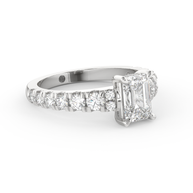 White gold - Central diamond 1.0 ct - view 3
