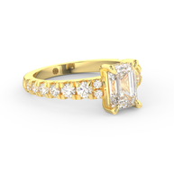 Yellow gold - Central diamond 1.5 ct - view 3