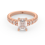 Rose gold - Central diamond 1.5 ct - view 2