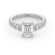 White gold - Central diamond 1.5 ct - view 2