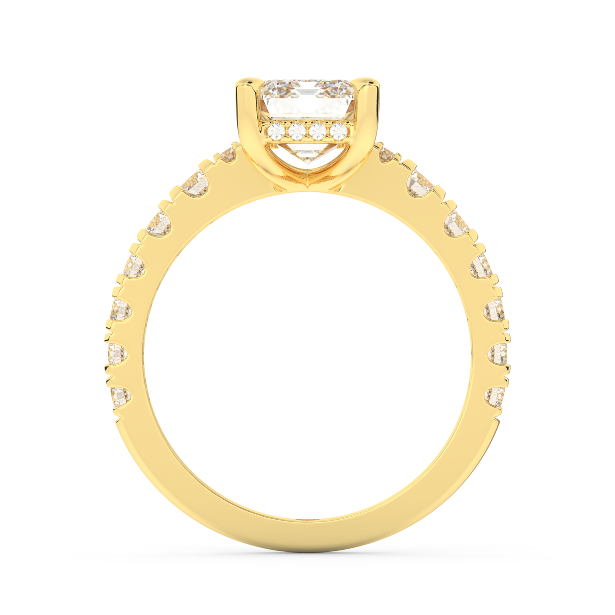 Yellow gold - Central diamond 2.0 ct - view 6