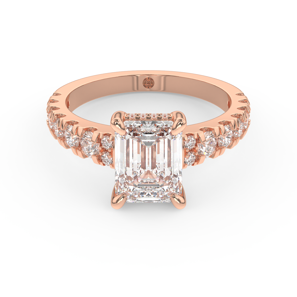 Rose gold - Central diamond 2.0 ct - view 2