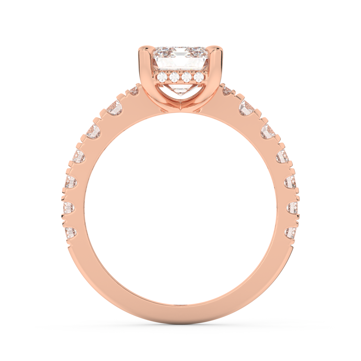 Rose gold - Central diamond 2.0 ct - view 6