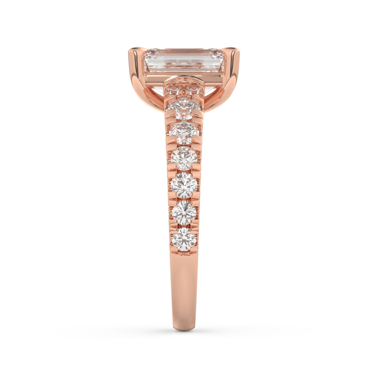 Rose gold - Central diamond 2.0 ct - view 7