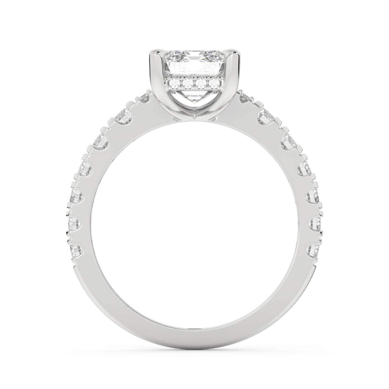 White gold - Central diamond 2.0 ct - view 6