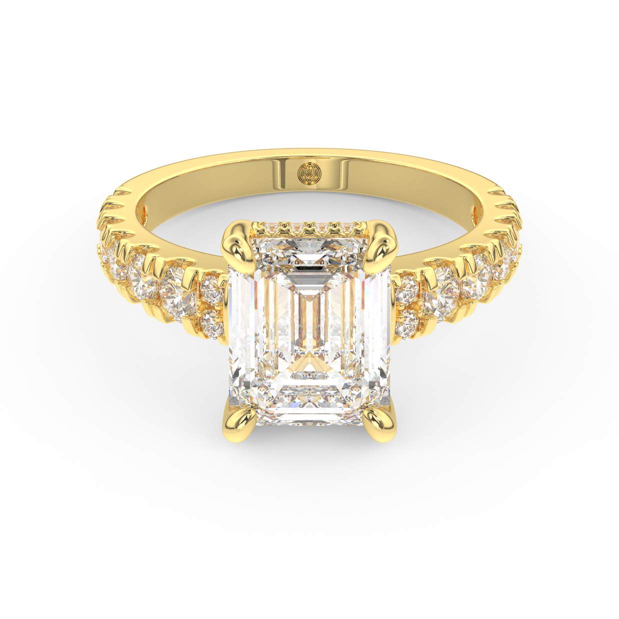 Yellow gold - Central diamond 3.0 ct - view 2
