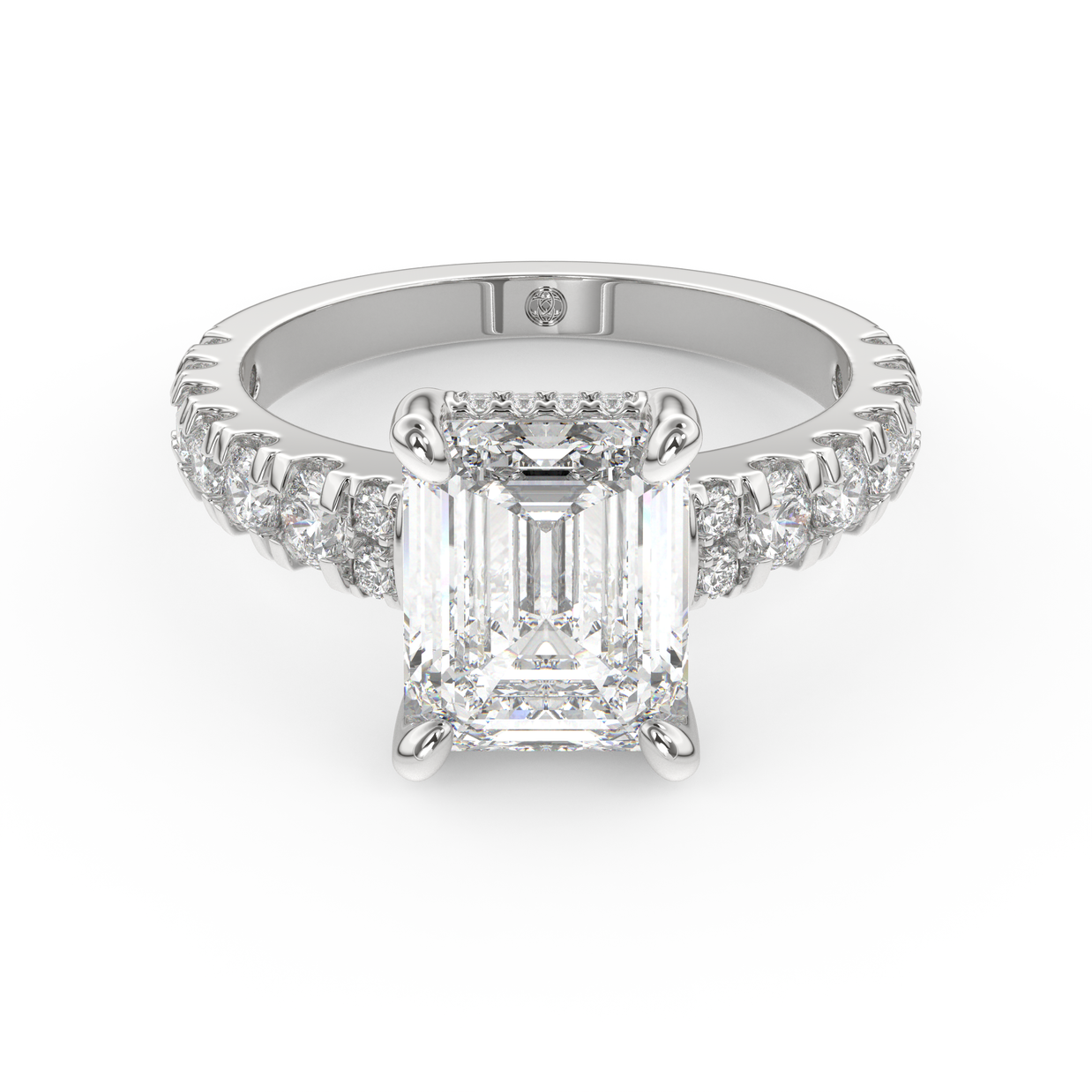 White gold - Central diamond 3.0 ct - view 2