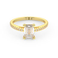 Yellow gold - Central diamond 1.0 ct - view 2