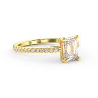 Yellow gold - Central diamond 1.0 ct - view 3
