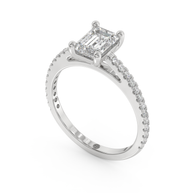 White gold - Central diamond 1.0 ct - view 1