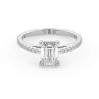 White gold - Central diamond 1.0 ct - view 2
