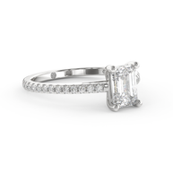 White gold - Central diamond 1.0 ct - view 3