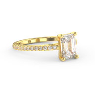 Yellow gold - Central diamond 1.5 ct - view 3