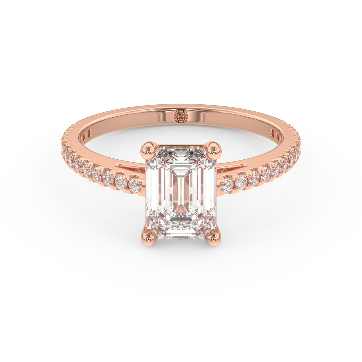 Rose gold - Central diamond 1.5 ct - view 2