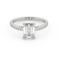 White gold - Central diamond 1.5 ct - view 2