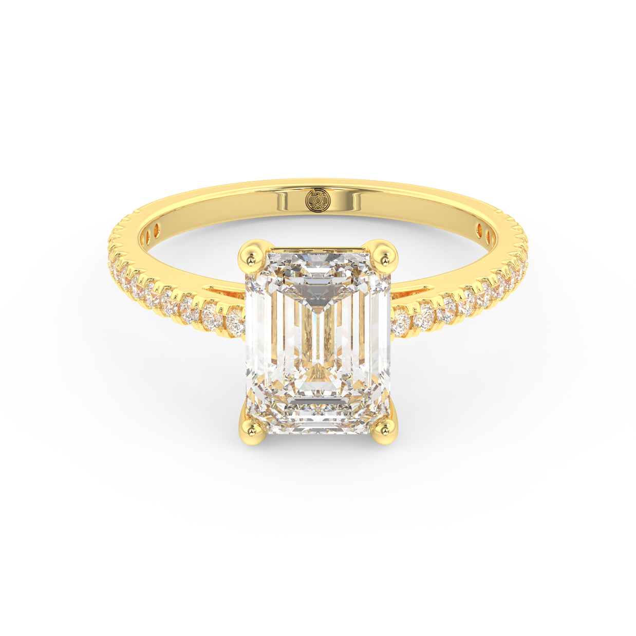 Yellow gold - Central diamond 2.0 ct - view 2