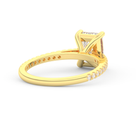 Yellow gold - Central diamond 2.0 ct - view 4