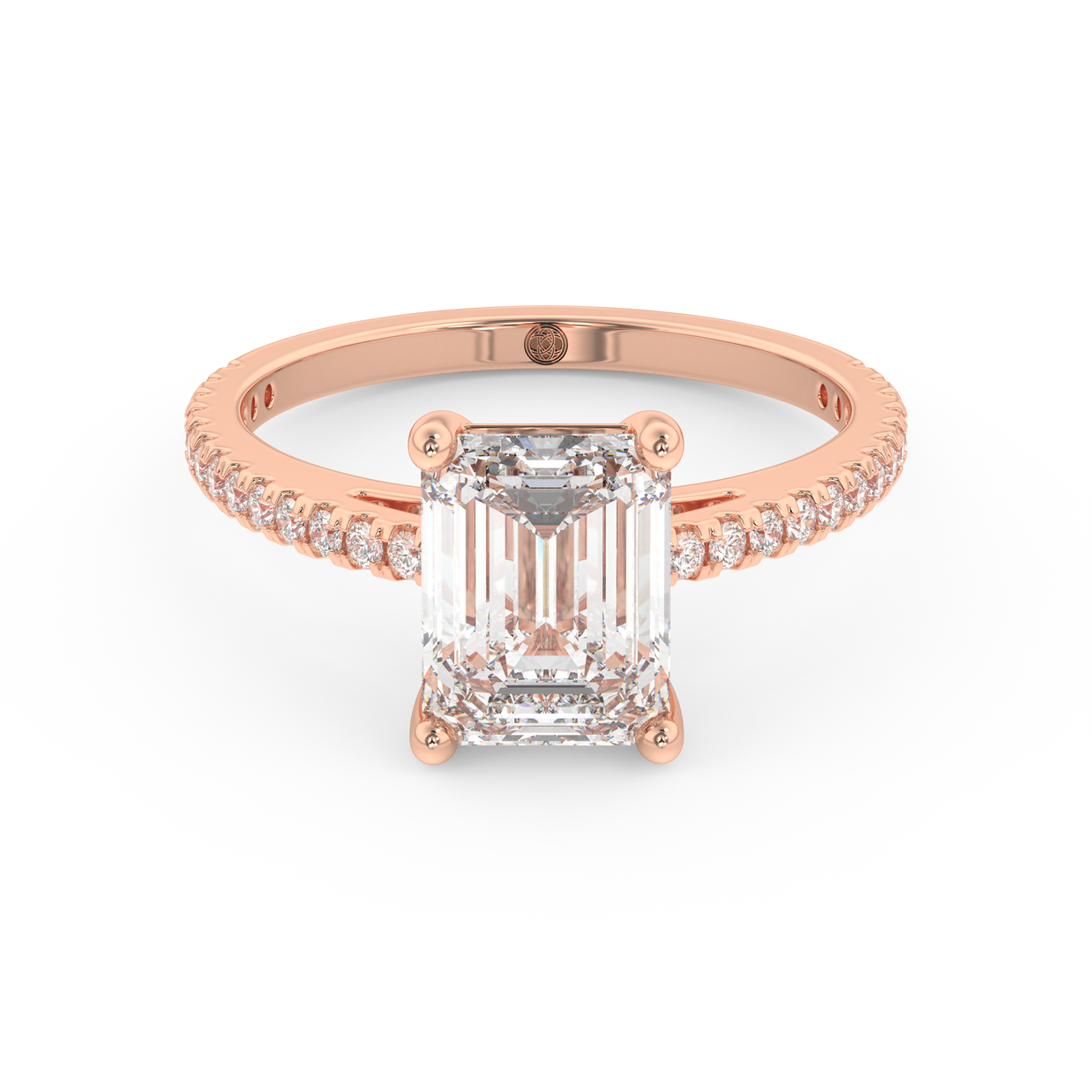 Rose gold - Central diamond 2.0 ct - view 2
