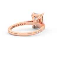 Rose gold - Central diamond 2.0 ct - view 4