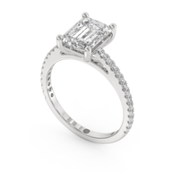 White gold - Central diamond 2.0 ct - view 1