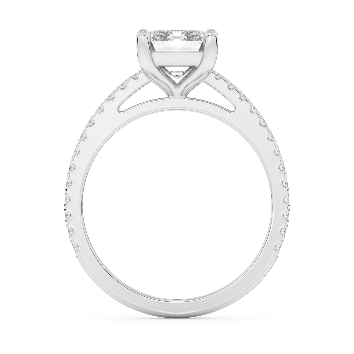 White gold - Central diamond 2.0 ct - view 6