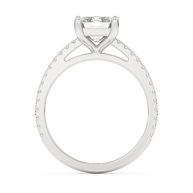 White gold - Central diamond 2.0 ct - view 6