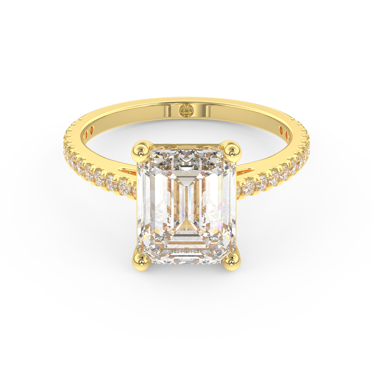 Yellow gold - Central diamond 3.0 ct - view 2