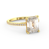 Yellow gold - Central diamond 3.0 ct - view 3