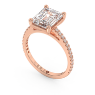Rose gold - Central diamond 3.0 ct - view 1