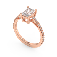 Rose gold - Central diamond 1.0 ct - view 1