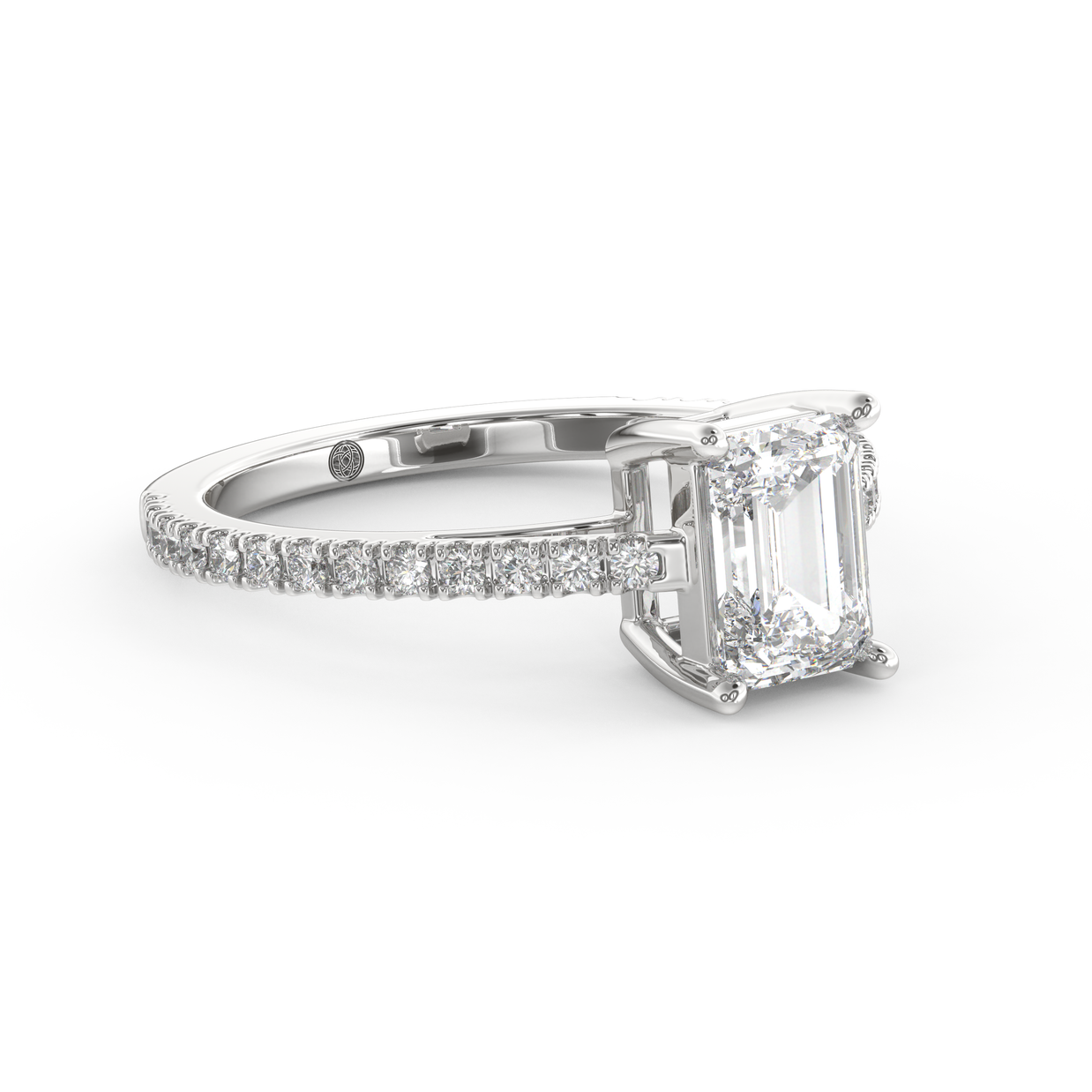 White gold - Central diamond 1.0 ct - view 3
