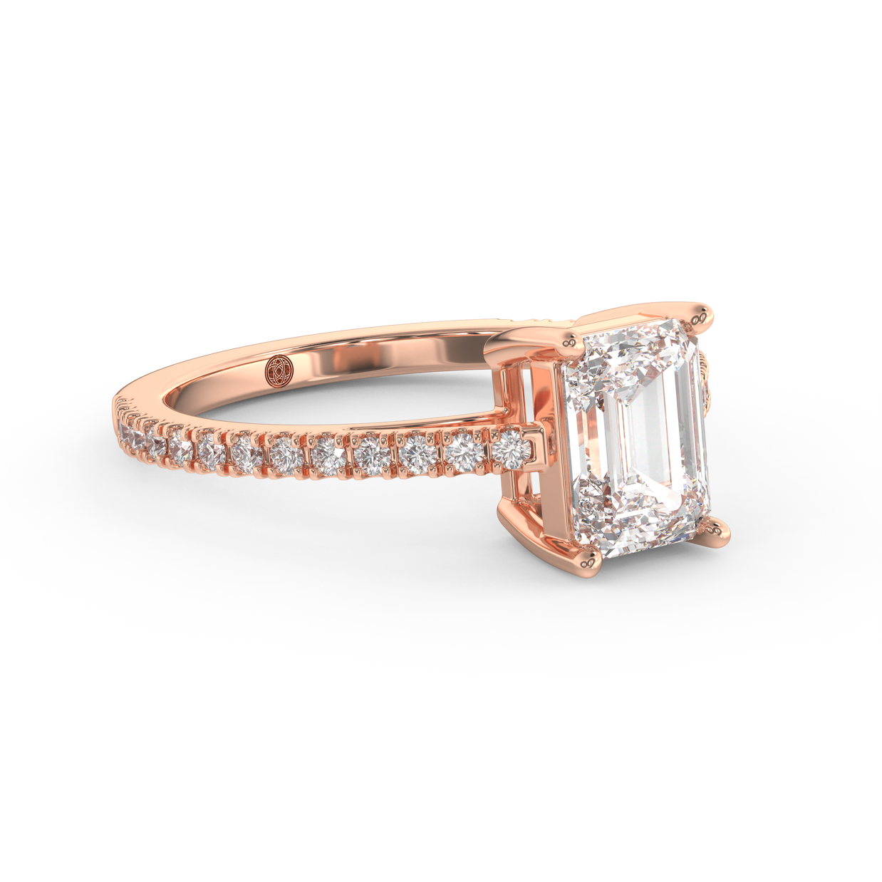 Rose gold - Central diamond 1.5 ct - view 3