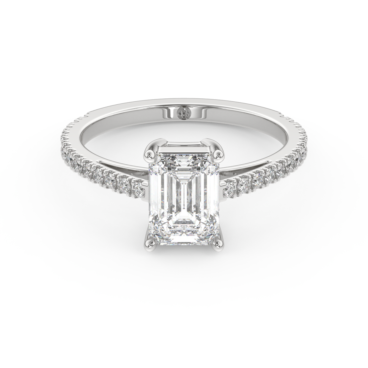 White gold - Central diamond 1.5 ct - view 2