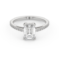 White gold - Central diamond 1.5 ct - view 2
