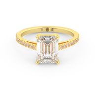 Yellow gold - Central diamond 2.0 ct - view 2