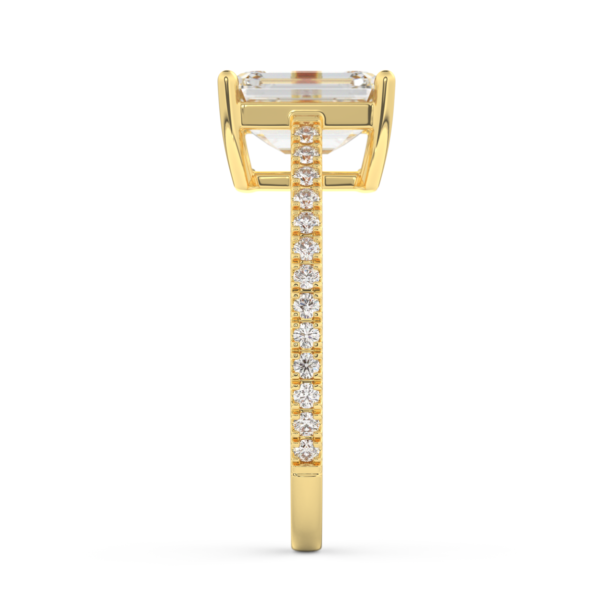 Yellow gold - Central diamond 2.0 ct - view 7