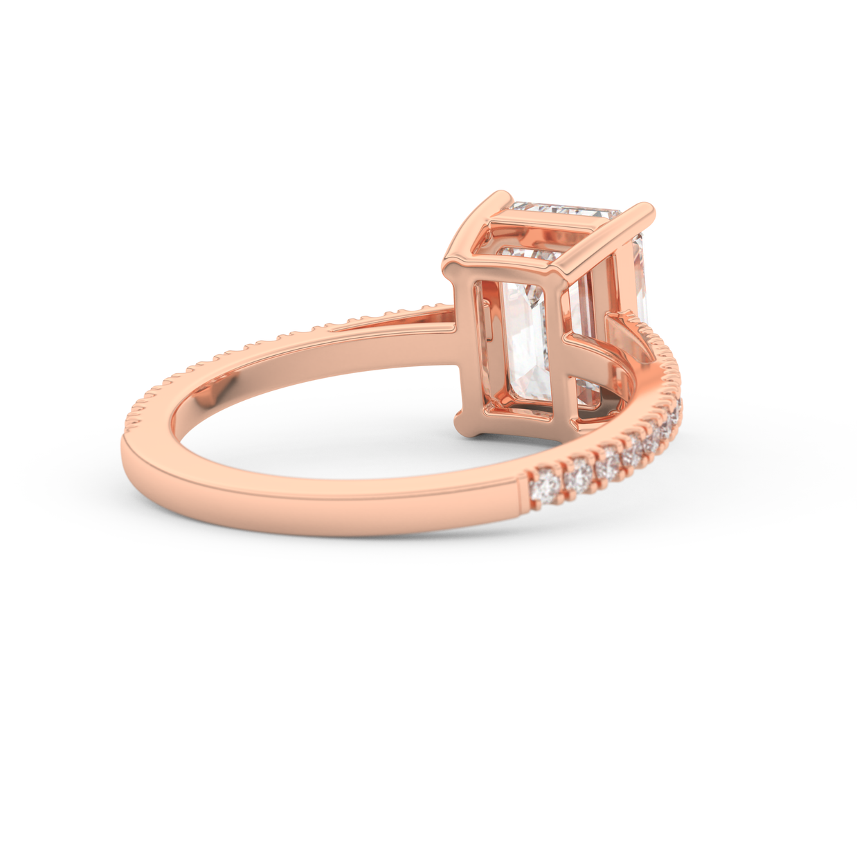 Rose gold - Central diamond 2.0 ct - view 4