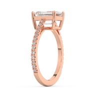 Rose gold - Central diamond 2.0 ct - view 5