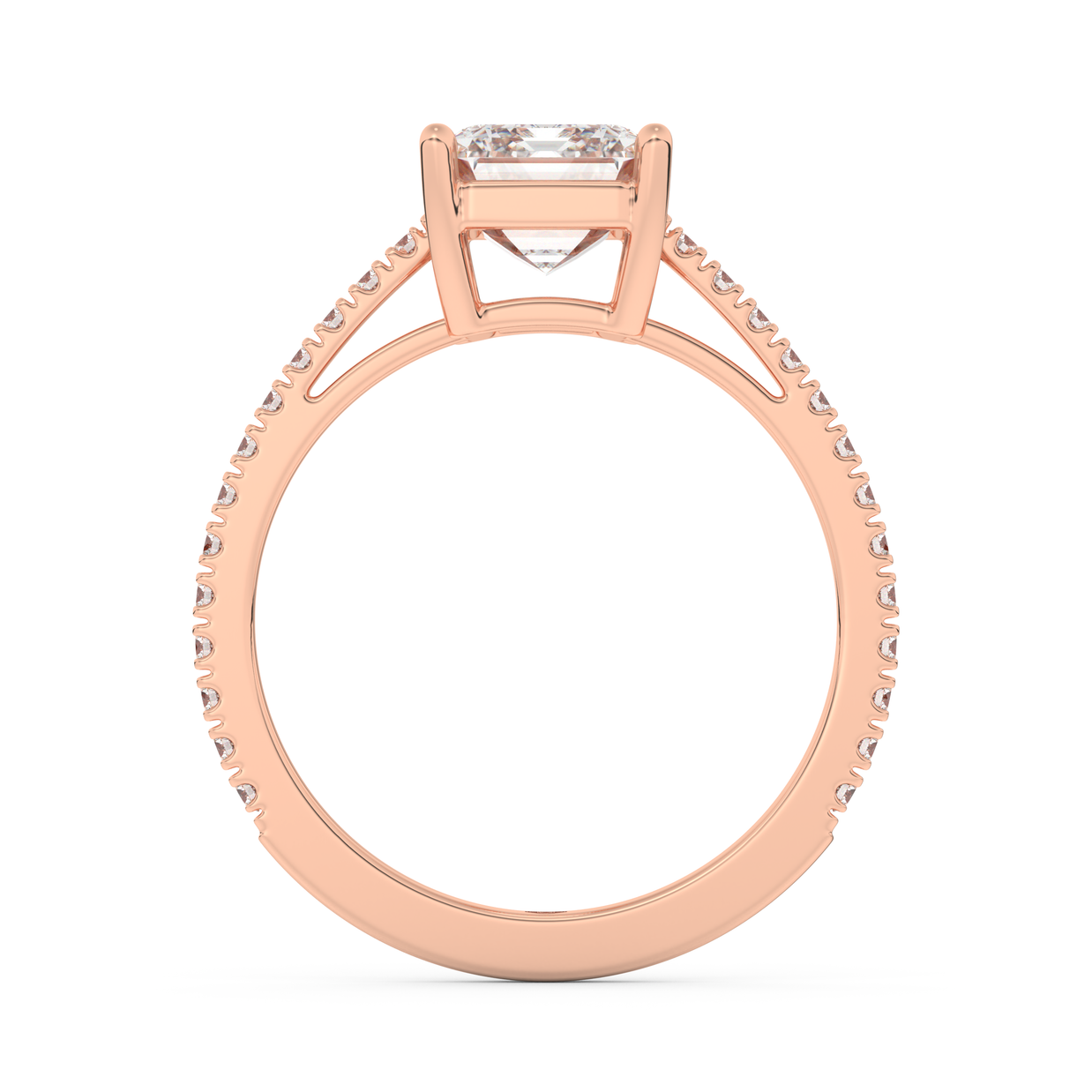 Rose gold - Central diamond 2.0 ct - view 6