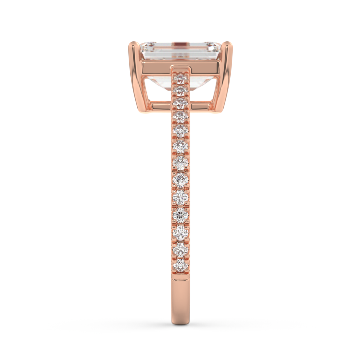 Rose gold - Central diamond 2.0 ct - view 7