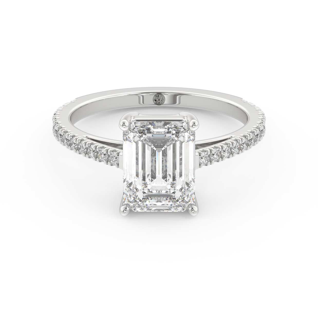 White gold - Central diamond 2.0 ct - view 2