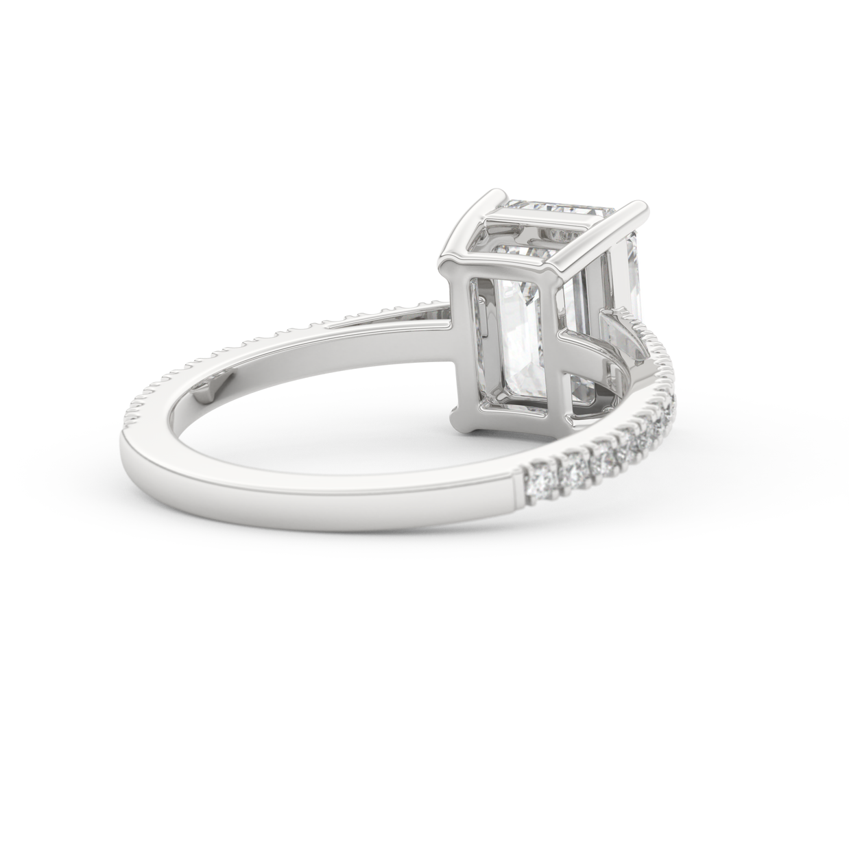 White gold - Central diamond 2.0 ct - view 4