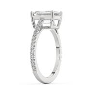 White gold - Central diamond 2.0 ct - view 5