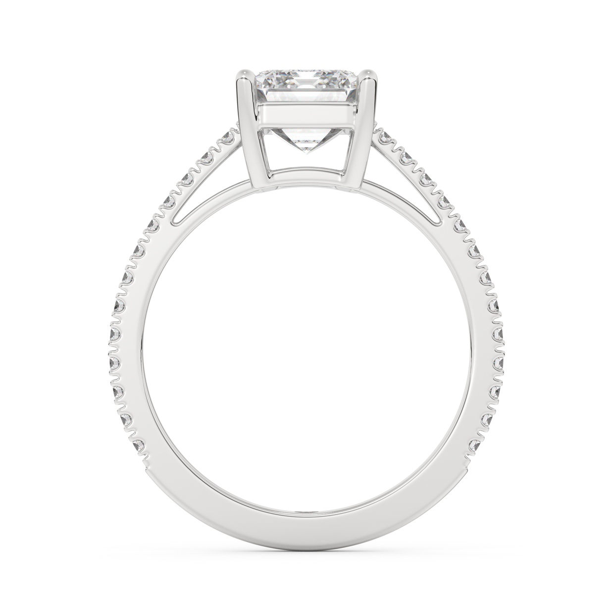 White gold - Central diamond 2.0 ct - view 6