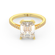 Yellow gold - Central diamond 3.0 ct - view 2