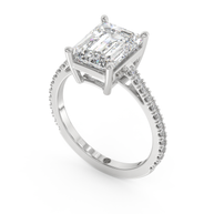 White gold - Central diamond 3.0 ct - view 1