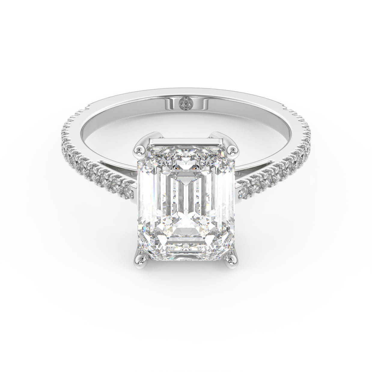 White gold - Central diamond 3.0 ct - view 2